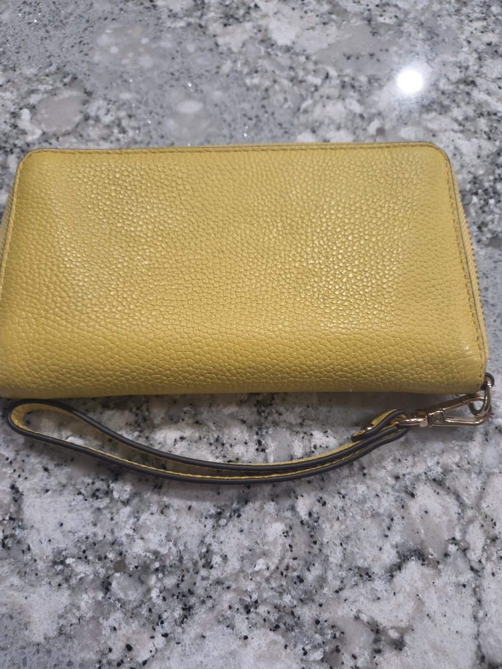 Michael Kors Yellow Leather Wristlet Wallet - Picture 4 of 7